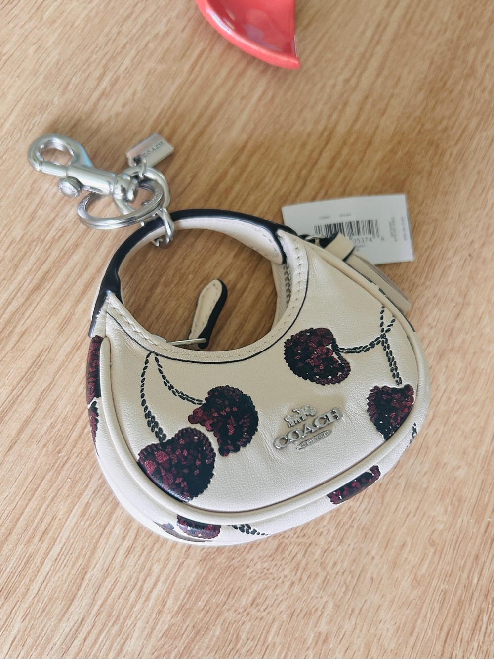 NWT🍒Coach Carmen Bag Charm
With Cherry Print Mini Bag Coin Case CDB52 Keychain - Picture 2 of 3